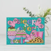 Pajama-Party / Überschlafen - SRF Einladung (Stehend Vorderseite)