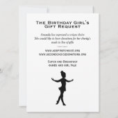 Pajama Party Unique Girls Geburtstag Einladung (Rückseite)