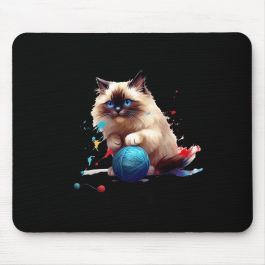 Pajama Ragdoll Cat Perfect For Cat Lovers! For Men Mousepad (Vorne)