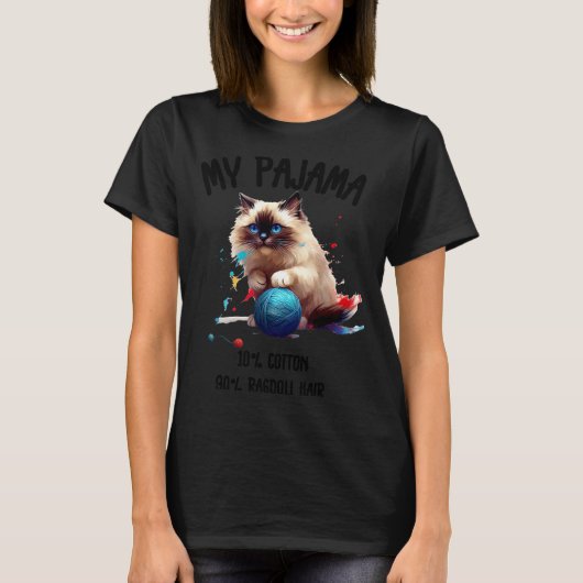 Pajama Ragdoll Cat Perfect For Cat Lovers! For Men T-Shirt (Vorderseite)