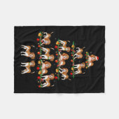 Pajama Sets Weihnachten Matching Beagle Dog X Fleecedecke (Vorderseite (Horizontal))