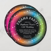 Pajama Sleepover Geburtstagsparty Einladungen (Vorne/Hinten)