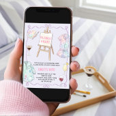 Pajamas and Paint Girls Night Birthday Party Einladung