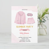 Pajamas Brautparty Bachelorette Thema Dankeskarte (Stehend Vorderseite)