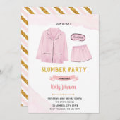 Pajamas Brautparty Bachelorette Thema Dankeskarte (Vorne/Hinten)