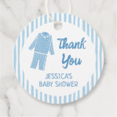 Pajamas Breakfast Boy Baby Shower Geschenkanhänger (Vorderseite)