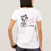 Pajamas der niedlichen und rosa Katze T-Shirt (Rückseite)