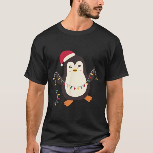 Pajamas Niedliche Pinguine Weihnachten Weihnachten T-Shirt (Vorderseite)