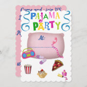 Pajamas Party Einladung (Vorne/Hinten)