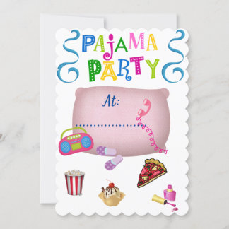Pajamas Party Einladung