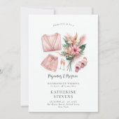 Pajamas Prosecco Bachelorette Tropical 2 Tour Einladung (Vorderseite)