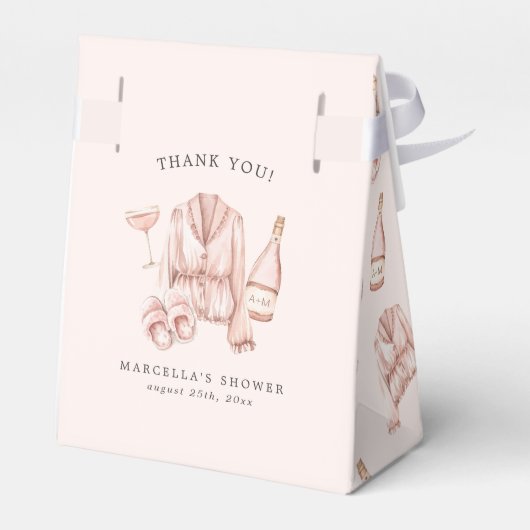 Pajamas & Prosecco Brautparty Bachelorette Geschenkschachtel (Rückseite)