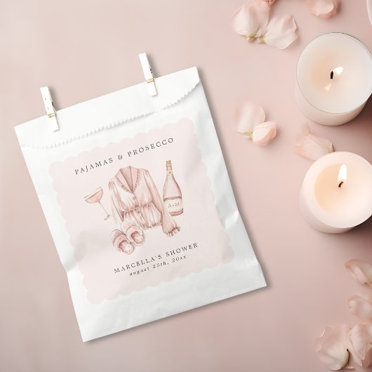 Pajamas & Prosecco Brautparty Bachelorette Geschenktütchen