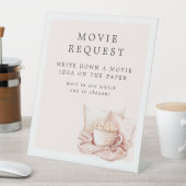 Pajamas & Prosecco Brautparty Movie Request Sockelschild (In Situ)