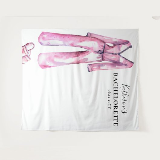 Pajamas Prosecco Chic Junggeselinnen-Abschied Hint Wandteppich (Vorderseite (Horizontal))