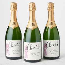 Pajamas Prosecco Chic Junggeselinnen-Abschied Viel Schaumweinetikett