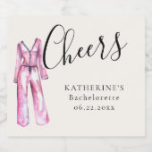 Pajamas Prosecco Chic Junggeselinnen-Abschied Viel Schaumweinetikett (Einzelnes Label)