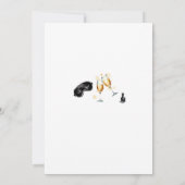 Pajamas Prosecco PJ Party Sassy Bold 30. Geburtsta Einladung (Rückseite)