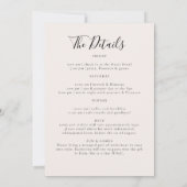 Pajamas Prosecco Rose Junggeselinnen-Abschied Itin Einladung (Rückseite)