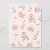 Pajamas & Prosecco würden sie eher spielen Einladung (Rückseite)