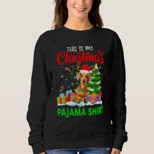 Pajamas Red Buffalo Pläd Dachshund Dog Merry Chri Sweatshirt