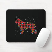 Pajamas Red Kariert German Shepherd Dog Lovers Chr Mousepad (Mit Mouse)