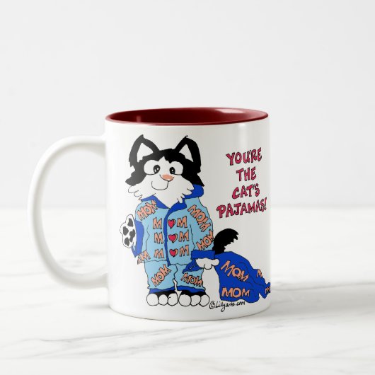 Pajamas Spaß Kitty Tasse der Muttertagskatze (Links)