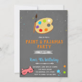 Pajamas und Maler zum Geburtstag Einladung (Vorderseite)