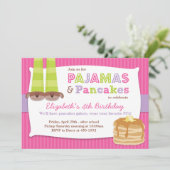 Pajamas und Pancakes Geburtstagsparty Sleepos Einladung (Stehend Vorderseite)