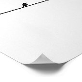 Pájaros posados en blanco y negro poster (Ecke)