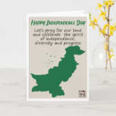Pak Independence Day - Map Karte (Gelbe Blume)