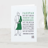 Pak Independence Day - Quaid Karte (Vorderseite)