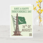 Pak Independence Day - Simple Karte (Gelbe Blume)