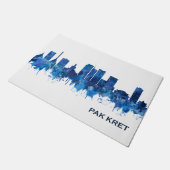 Pak Kret Thailand Skyline Blue Fußmatte (Schrägansicht)