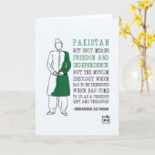 Pak Unabhängigkeitstag - Quaid Karte (Gelbe Blume)