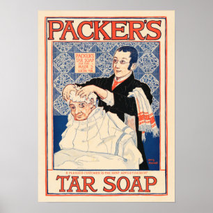 PAKEE-Seifenhaar Shampoo Saloon Werbung Poster