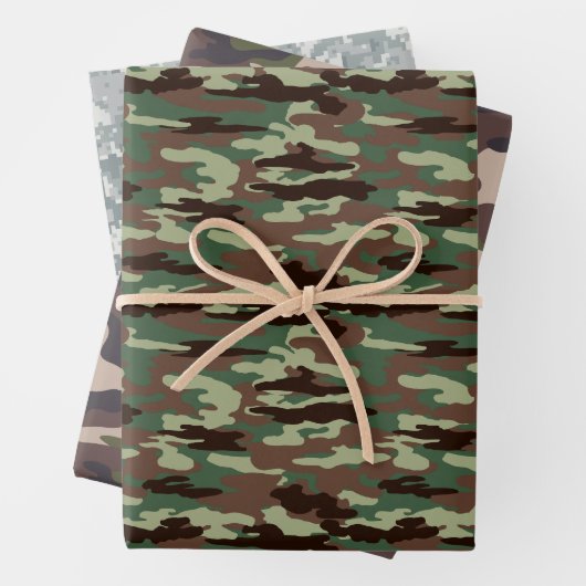 Paket #2 Camouflage Style Geschenkpapier Set (Beispiel)