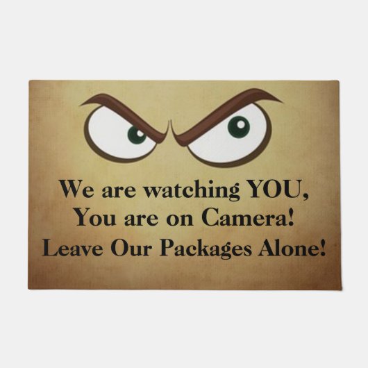 Paket Dellivery Porch Pirate Warnung! Fußmatte (Vorderseite)