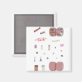 Paket mit Set zurück in die Schule Magnet (Vorderseite/Rückseite)