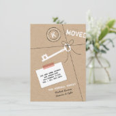 Paket- und Key House Party & Moving Ankündigung (Stehend Vorderseite)