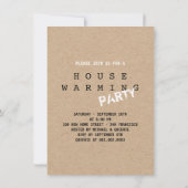 Paket- und Key House Party & Moving Ankündigung (Rückseite)