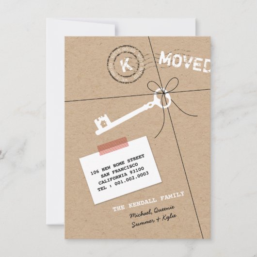 Paket- und Key House Party & Moving Ankündigung (Vorderseite)