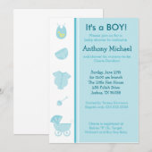 Paket von Joy Baby Boy Blue Dusche Einladung 12x18 (Vorne/Hinten)