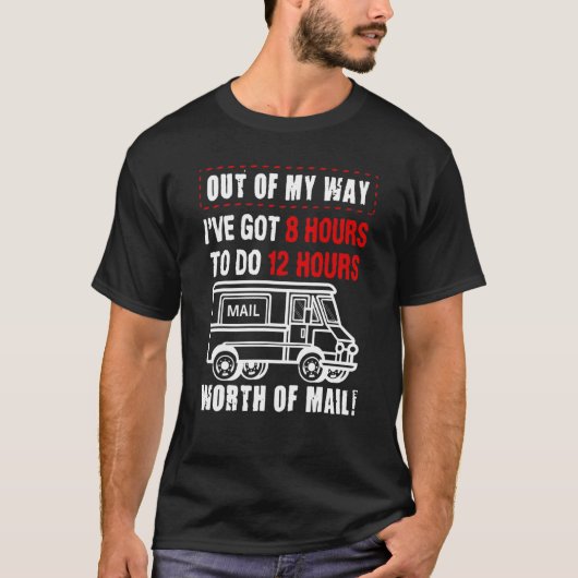 Paketauto Fahrer Kurier Oder Briefträger T-Shirt (Vorderseite)