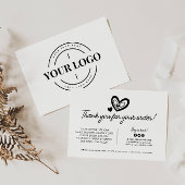 Paketbestellung für das Logo-Unternehmen Dankeskarte