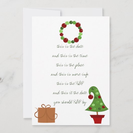 Pakete an der Tür Einladung (Rückseite)