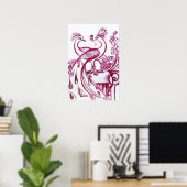 PAKETE IN LIEBE, Rot und Weiß Poster (Heimbüro)