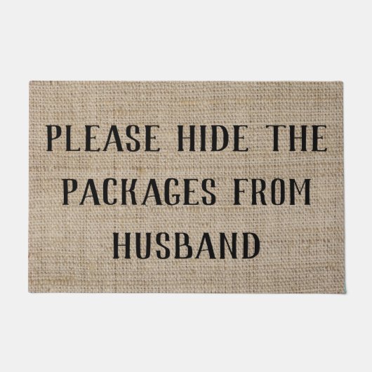 Pakete von Husband Funny ausblenden Fußmatte (Vorderseite)