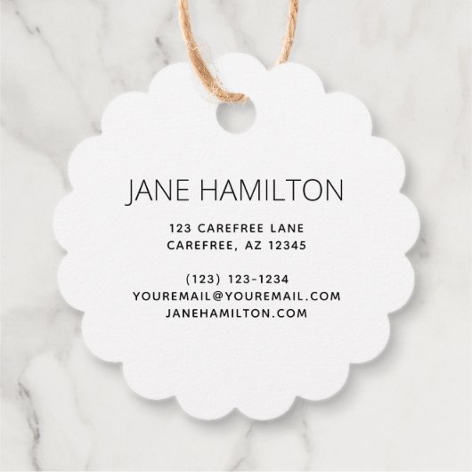 Paketmarken für kleine Unternehmen Geschenkanhänger (Rückseite)