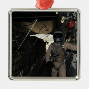 Paketpakete für die Containerzustellung verlassen  Silbernes Ornament